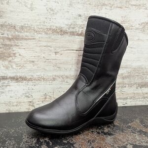 Mens SIDI Motorcycle Boots Sz 7 39 Used Black Leather Made in Italy